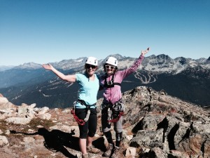top of the Via Ferrata Whistler