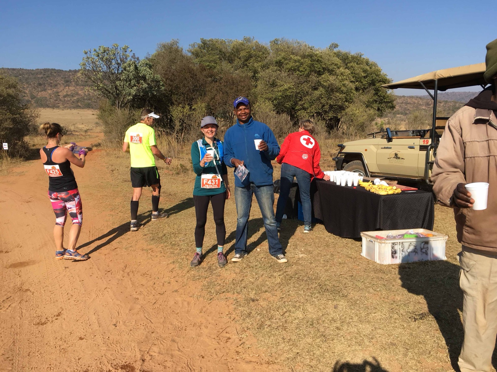 first station of the big-five half marathon
