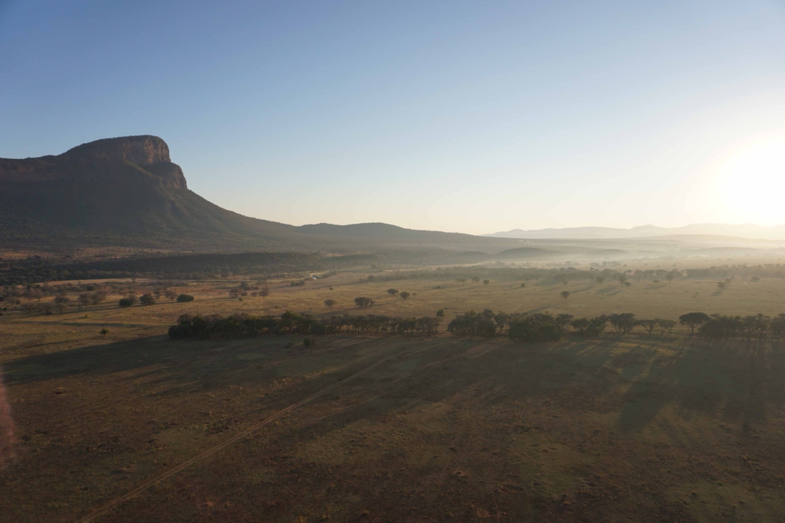 Entabeni from the hot air balloon