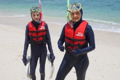 Jaida and Michele ready to snorkel